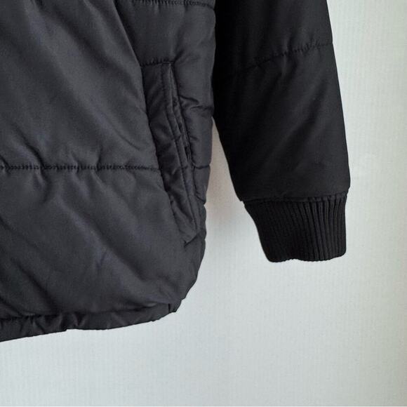 Timberland youth large 14-16 black hooded quilted winter coat kids lined - Picture 5 of 8
